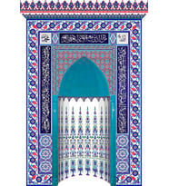 Armada Çini 180x290 KS-26 Laleli Çini Mescit Mihrap Cami Mihrapları