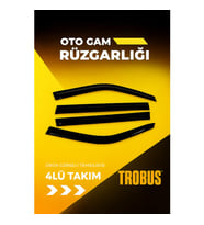 Trobus Mitsubishi L200 2006 Cam Rüzgarlığı 4lü Takım (Siyah)