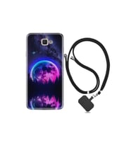 Samsung Galaxy J7 Prime J7 Prime 2 Kılıf Silikon Desen Boyun Askılı Star Planet 1652