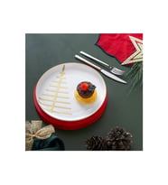 İSTANBUL PORSELEN STARLİGHT FİNE BONE NEW YEAR YILBAŞI PASTA TABAĞI GOLD 21 CM