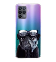 PrintiFy Oppo Reno 5 Lite ile Uyumlu Köpek 3 Kamera Korumalı Şeffaf Kılıf