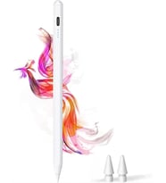 iPad(2018-2026) için Stylus Tablet Kalem 2018 Sonrası Tüm iPad Modellerinine Uyumlu Eğim Sensörlü Avuç İçi Reddi Aktif Stylus Kalem (Beyaz)