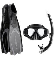 Cressi Pluma Bag Palet Maske Şnorkel Set,45-46 Siyah