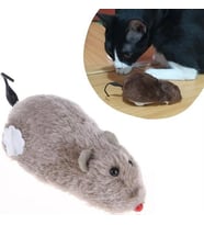 Kurmalı Kedi Eğitim Oyuncağı Tüylü Peluş Fare Yakalama Interaktif Sevimli Eğlenc