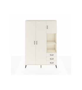 Arges Gardrop 5 Raflı 3 Çekmeceli Tek Askılı 132x30x195 Aytaşı-Aytaşı