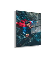 Temperli Gerçek Cam Tablo Film Karakteri Superman Görseli