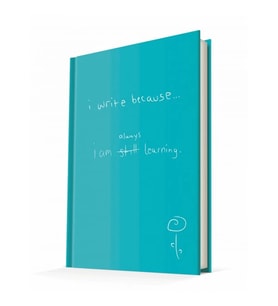 DEFFTER I WRITE BECAUSE / I AM ALWAYS LEARNING SERT KAPAK ÇİZGİLİ DEFTER 96 YP