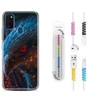 Samsung M21 M22 M23 M30 M31S M32 Kılıf Kablo Koruma Spiral Silikon Şahin 1756