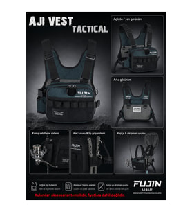 Fujin Aji Vest Tactical Indigo Balıkçı Çantası