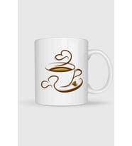 Kahve Cappuccino Espresso Çay Kafe Tasarımlı Kupa Bardak