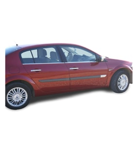 Renault Megane 2 Sedan Krom Cam Çıtası 2004-2010 Paslanmaz Çelik 4 Parça