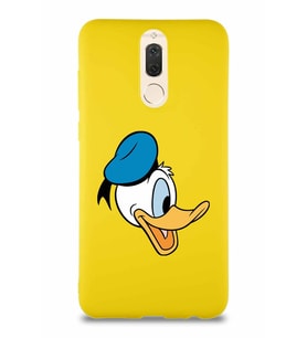 Huawei Mate 10 Lite Soft Premier Kapak Donald Duck-F Tasarımlı Silikon Kılıf - Sarı (Şeffaf)