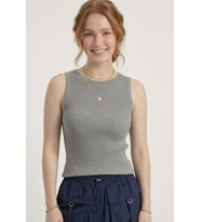 Kadın Fitilli Triko Atlet Slim Fit Yazlık Kolsuz Bluz