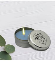 BK Gift Kişiye Özel İsimli Silver Metal Kutuda Kokulu Mum-4, Ev Hediyesi, Arkadaşa Hediye, Kokulu Mum