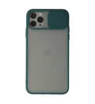 Apple İphone 11 Pro Kılıf Palm Buzlu Kamera Sürgülü Silikon - Yeşil