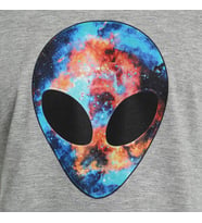 Bant Giyim - Alien Cosmos Gri Erkek T-shirt Tişört