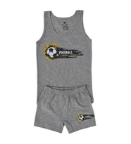 Erkek Çocuk Futboll Baskılı Atlet Boxer Takım 6047 BGL-ST03475 (Gri)