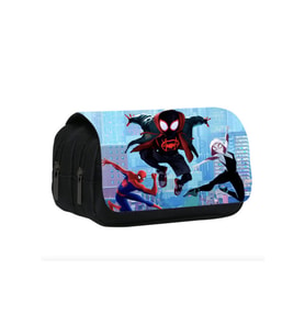 Miles Morales Spiderman Çift Fermuarlı Büyük Boy Kalem Kutusu