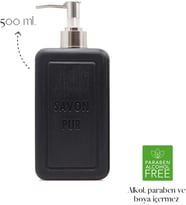 Lexroo Savon Pur Luxury Vegan Sıvı Sabun Siyah (500 ml)