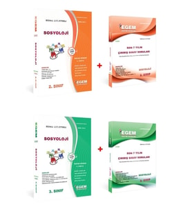 Egem Eğitim Yayınları Sosyoloji 2 Ve 3.sınıf 4 Ile 6.yar. Konu Anlatımlı Çözümlü Soru Bankası + Çıkmış (Çok Renkli)