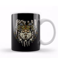 American Viking Patriotic Norse Myth Historical Kupa Bardak Porselen