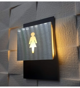 Yönline Kadın& Erkek Ikonlu Işıklı Wc Yönlendirme Seti