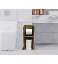 BK Home Doğal Masif Ahşap Tuvalet Kağıtlığı