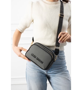 Givenza 3 Bölmeli Astarlı Kadın Çapraz Çanta (Gri)
