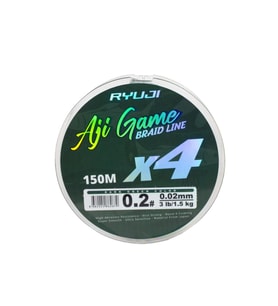 İp Örgü Misina - 4 Kat - Ryuji Aji Game - 150mt - Yeşil - 0.02mm
