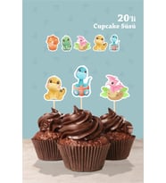 Baby Dinozor Teması Cupcake Süsü 20'li