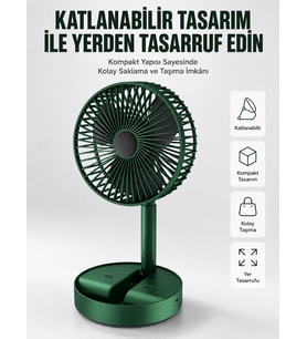 Katlanabilir Usb Şarjlı Masaüstü Soğutucu Mini Fan Telefon Tutucu Yeni Nesil