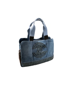 Biem Koyu Mavi-Kahve Denim Salaş-Retro Taş Trok Döşemeli Çok Gözlü Çanta