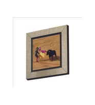İspanya Boğa güreşi Baskılı MDF Magnet 7X7
