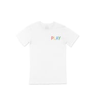 Play Cep Logo Tasarımlı Beyaz Tişört