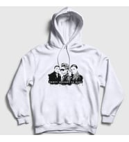 Presmono Unisex Beyaz Band V2 30 Seconds To Mars Kapüşonlu Sweatshirt 375997tt