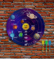 BK Gift Güneş Sistemi Tasarımlı 40cm Dart Oyun Seti