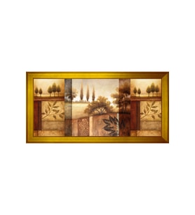 Manzara Temalı Kanvas Tablo 80 x 110 cm Gold Çerçeve