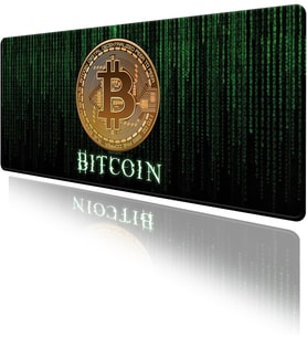 Matrix Bitcoin Oyun Gaming Klavye Mouse Pad Masa Matı 70x30cm Kaymaz Kauçuk Taban Dikişli Kenar