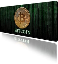 Matrix Bitcoin Oyun Gaming Klavye Mouse Pad Masa Matı 70x30cm Kaymaz Kauçuk Taban Dikişli Kenar