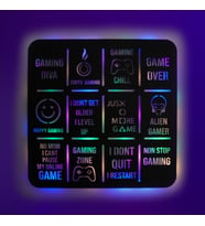 Lucenda Led Işıklı Gameing Diva Dekoratif Tablo Oyun Odası Duvar Dekorlu Gece Lambası (Çok Renkli)