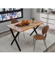 HNC Home Mutfak Masası, Cafe Restaurant Masası 120x70cm Metal Ayak Masa, Balkon Masası, Yemek Masası