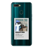 Oppo A5S/AX7/A12 Uyumlu Regular Show Mordecai ve Rigby Desenli Şeffaf Telefon Kılıfı