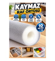 10 Metre Şeffaf Silikon Tabanlı Kaymaz Çekmece İçi Koruyucu Mat