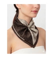 Tarzını Seç Kahverengi Royal Fular / Bandana / Aksesuar 48x48 cm