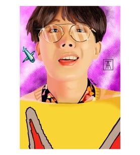 Bts Idol Jhope Tablo Ahşap Poster Dekoratif Kod3971