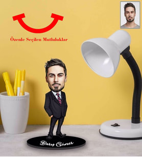 Kişiye Özel Öğretmen Karikatürlü 3mm Şeffaf Pleksi Akrilik Biblo Bay-5