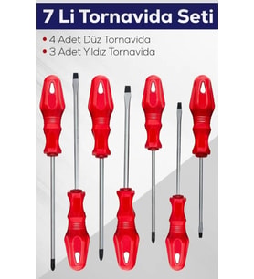 7'li Tornavida Seti (4 ADET DÜZ 3 ADET YILDIZ TORNAVİDA