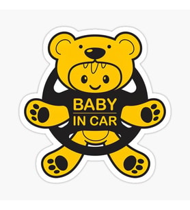 Arabada bebek var Baby On Board Sticker Etiket 19CM md7