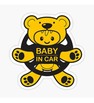 Arabada bebek var Baby On Board Sticker Etiket 19CM md7