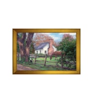 Manzara Temalı Kanvas Tablo 50 x 70 cm Gold Çerçeve